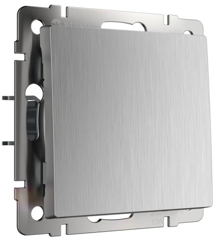 Переключатель без рамки Werkel 1-кл. проходной серебряный рифленый картинка